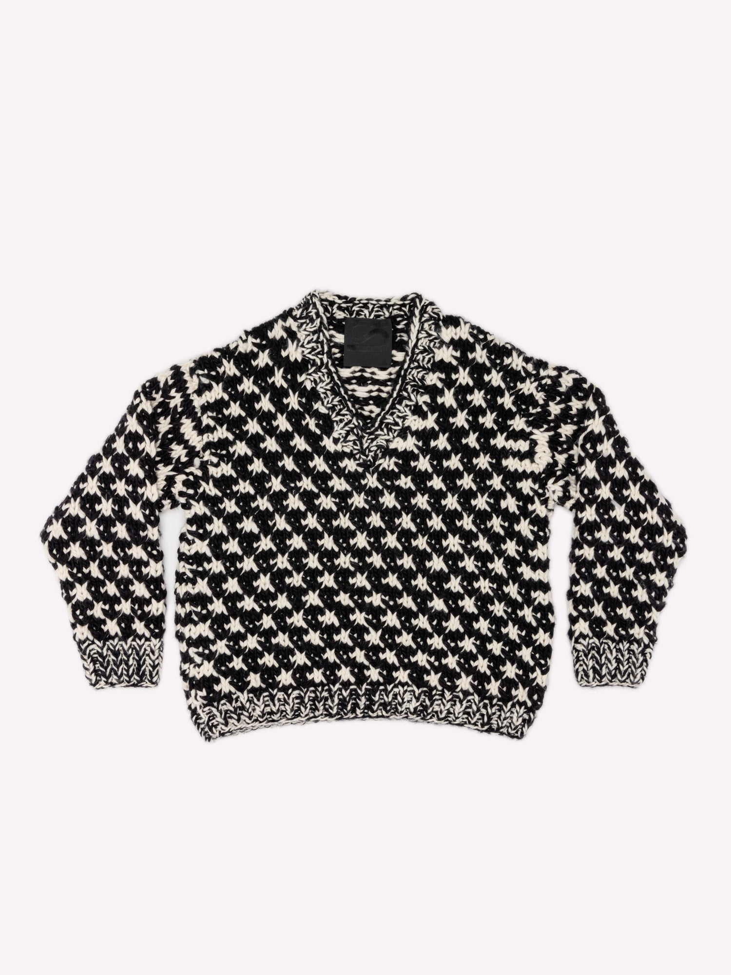 Camille Sweater in Black and Cream