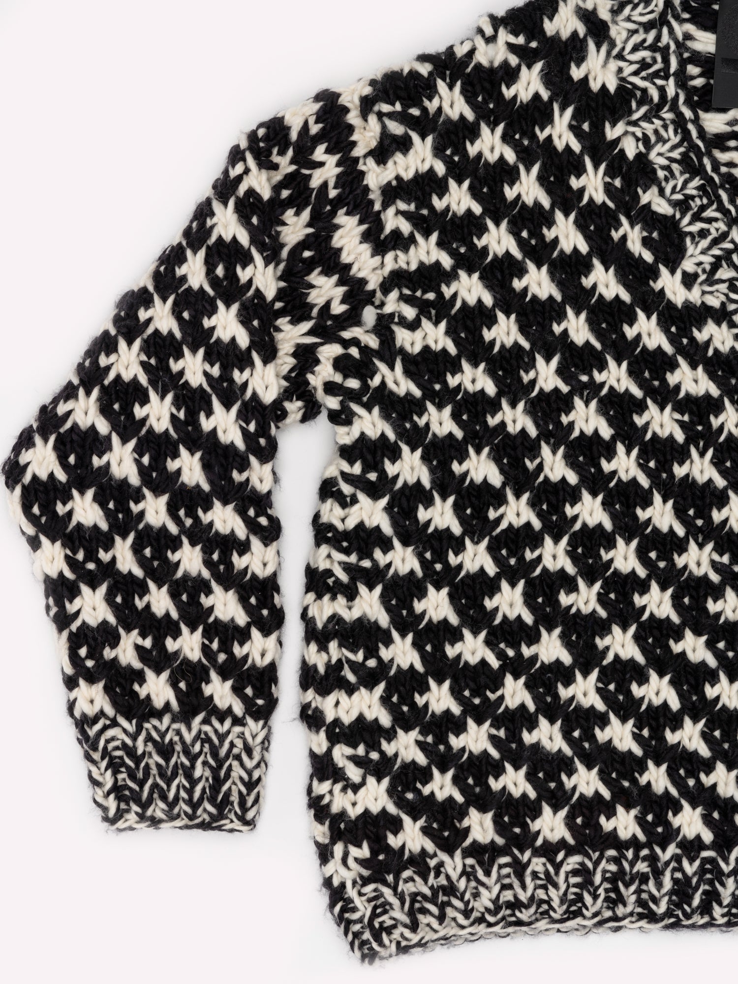 Camille Sweater in Black and Cream