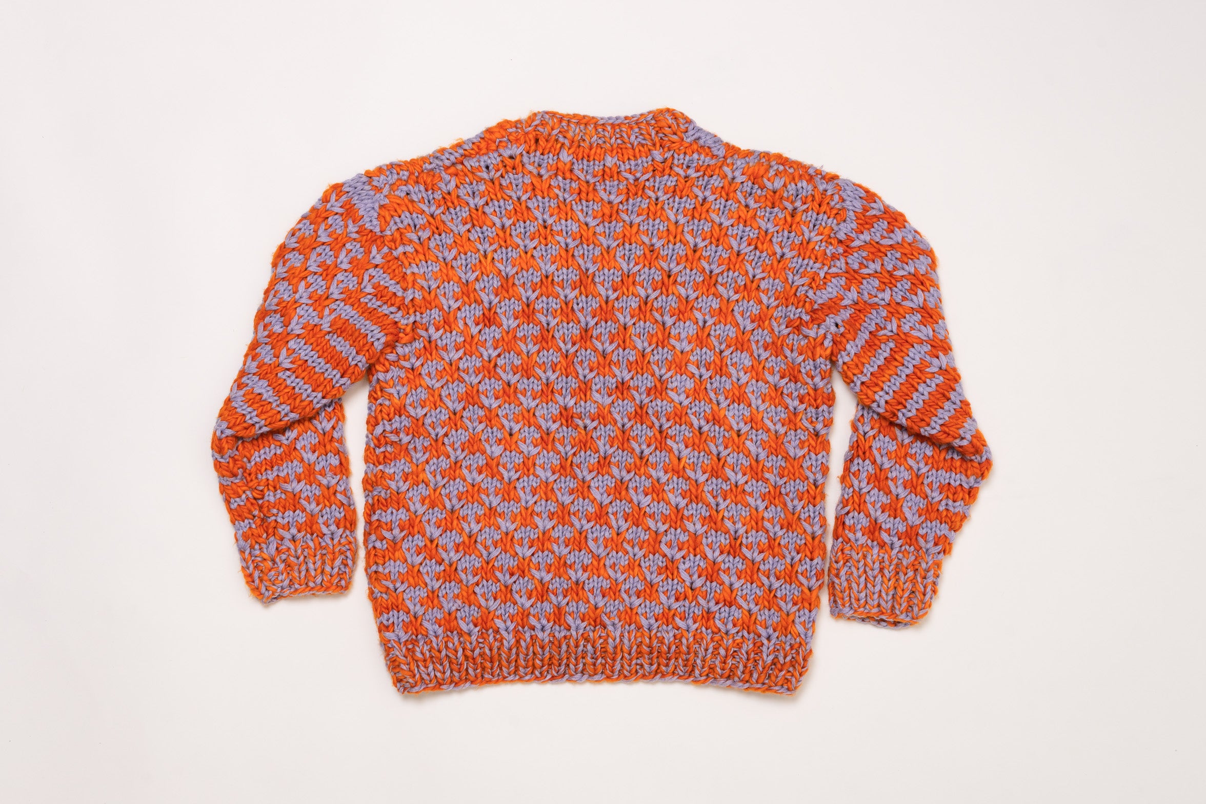 Camille Sweater in Orange and Lilac